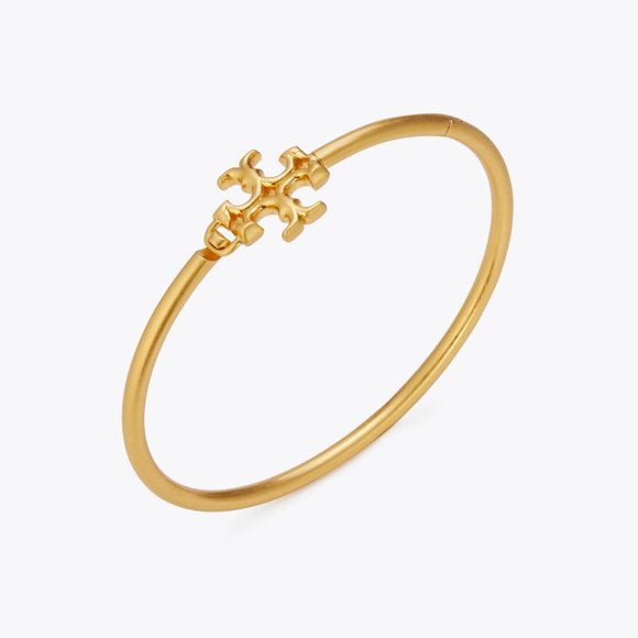 Tory Burch Eleanor Hinged Cuff Bracelet in Tory Gold (Brand New) - Picture 8 of 8